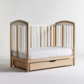 Wooden convertible crib with storage drawer and mattress included 132 x 76 x 97cm