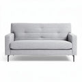 Gray upholstered sofa for living room with steel legs 180 x 80 x 85cm