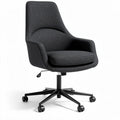 Modern ergonomic office chair with fabric upholstery and adjustable height